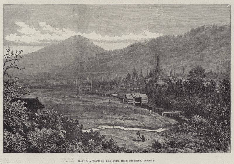 Kathe, a Town in the Ruby Mine District, Burmah by Walter Paget