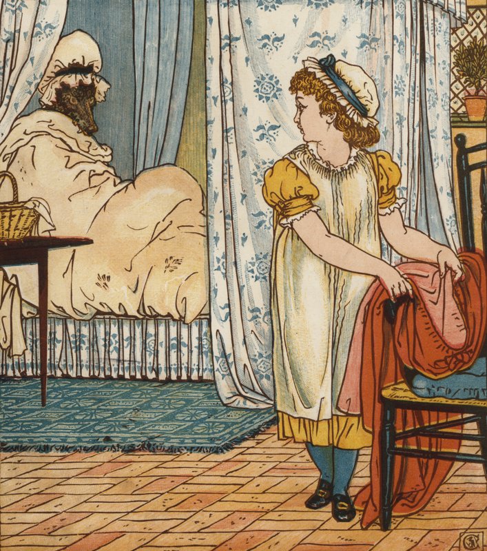 Red Riding Hood (color lithograph) by Walter Crane