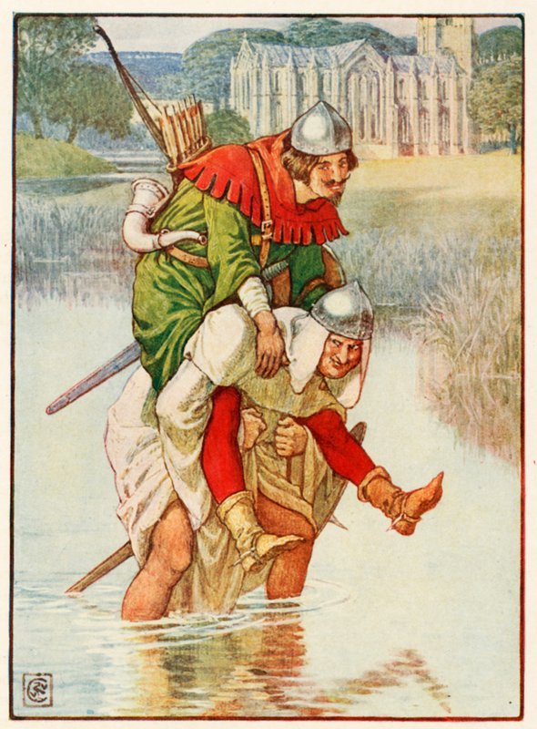Robin Hood and Father Tuck by Walter Crane