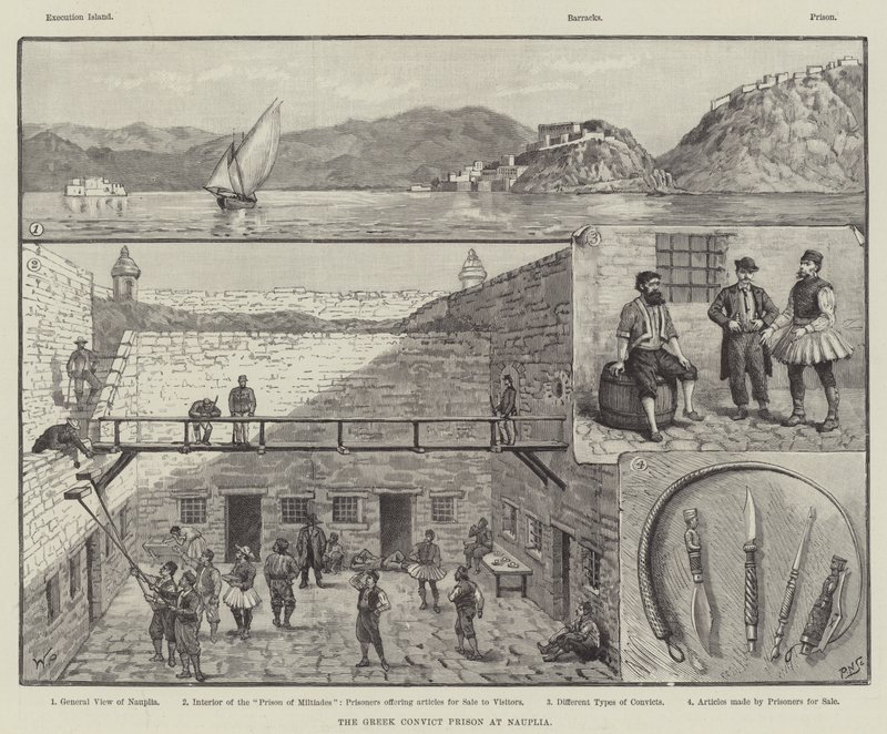 The Greek Convict Prison at Nauplia by Walter Paget