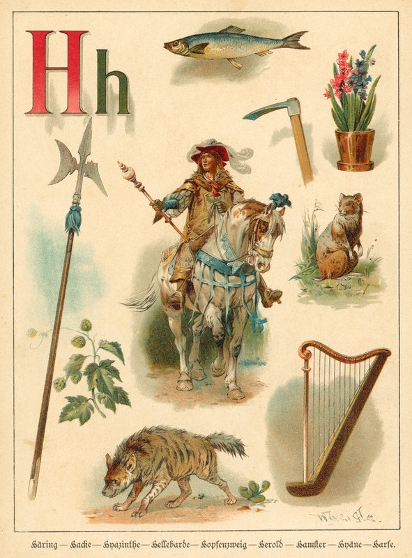 Letter H by Walter Zweigle