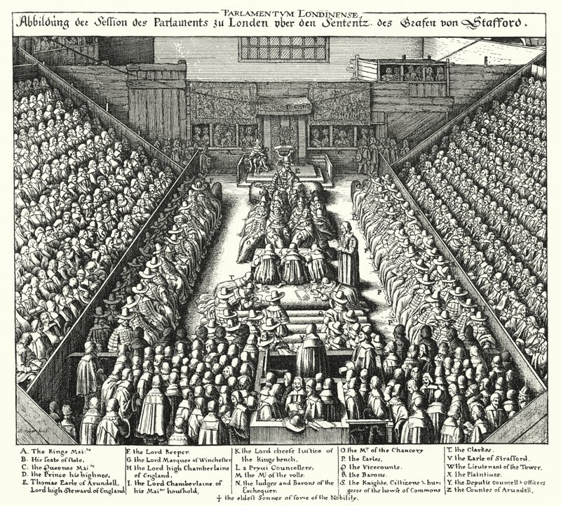 Trial of Thomas Wentworth by Wenceslaus (after) Hollar