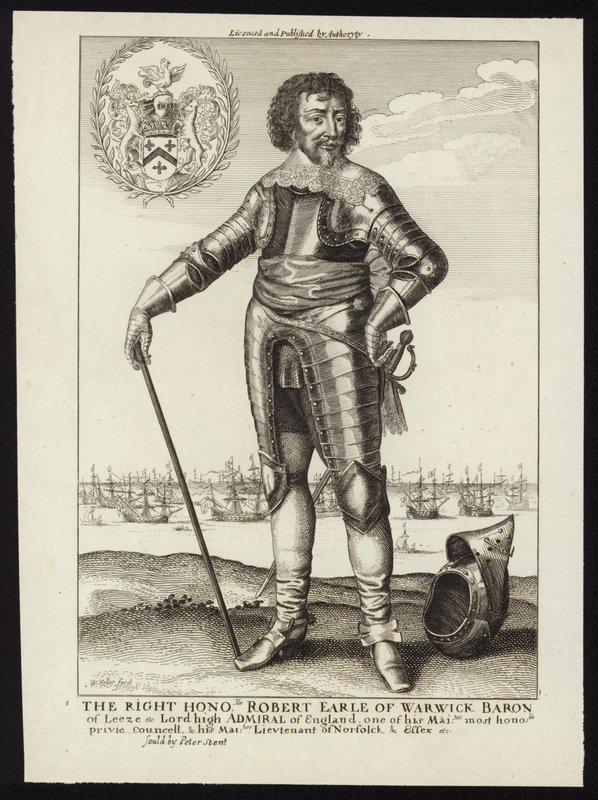 The Right Honourable Robert Earl of Warwick by Wenceslaus Hollar
