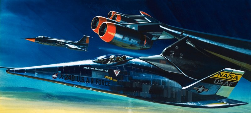 The Martin Marietta X-24B shuttle by Wilf (20th century) Hardy