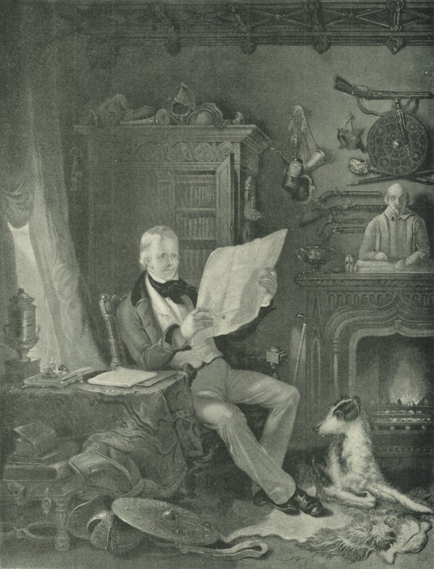 Sir Walter Scott at Abbotsford (engraving) by William Allan