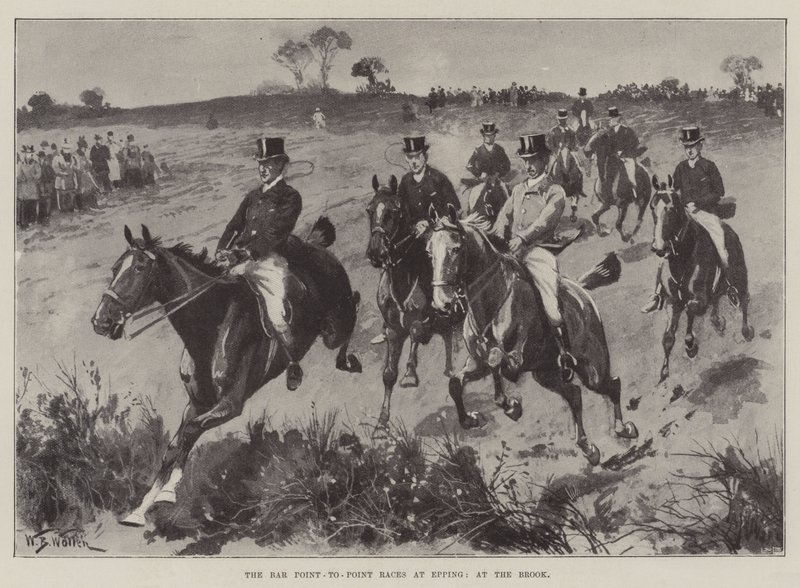 The Bar Point-to-Point Races at Epping, at the Brook by William Barnes Wollen