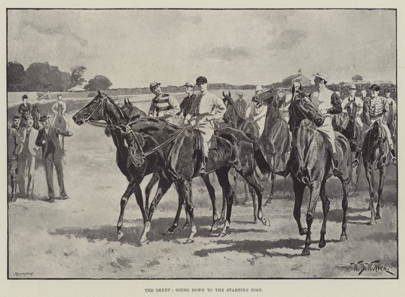 The Derby, Going Down to the Starting Post by William Barnes Wollen