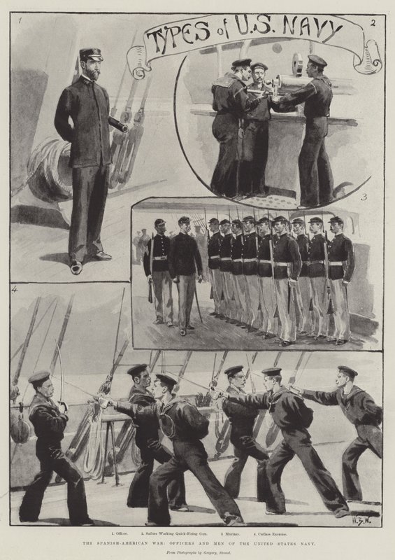 The Spanish-American War, Officers and Men of the United States Navy by William Barnes Wollen
