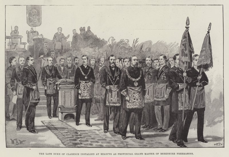 The Late Duke of Clarence Installed at Reading as Provincial Grand Master of Berkshire Freemasons by William Barnes Wollen