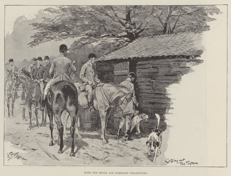 With the Devon and Somerset Staghounds by William Barnes Wollen
