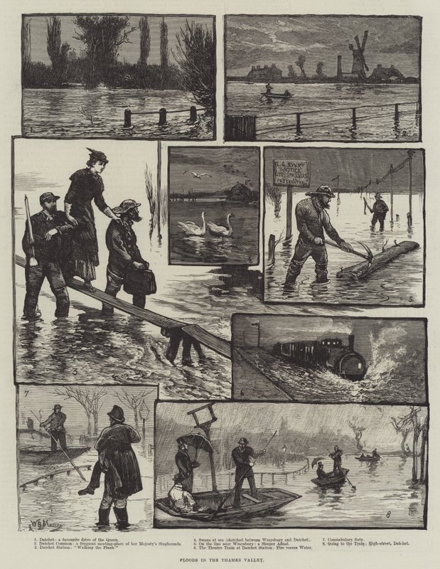 Floods in the Thames Valley by William Bazett Murray