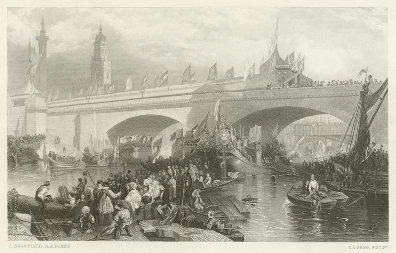 The Opening of New London Bridge by Clarkson Frederick Stanfield