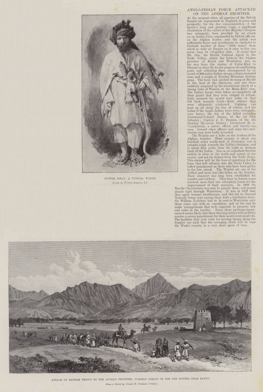 Anglo-Indian Force Attacked on the Afghan Frontier by William Crimea Simpson