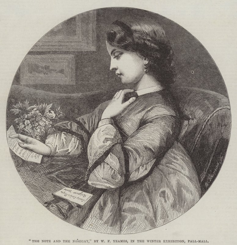 The Note and the Nosegay by William Frederick Yeames
