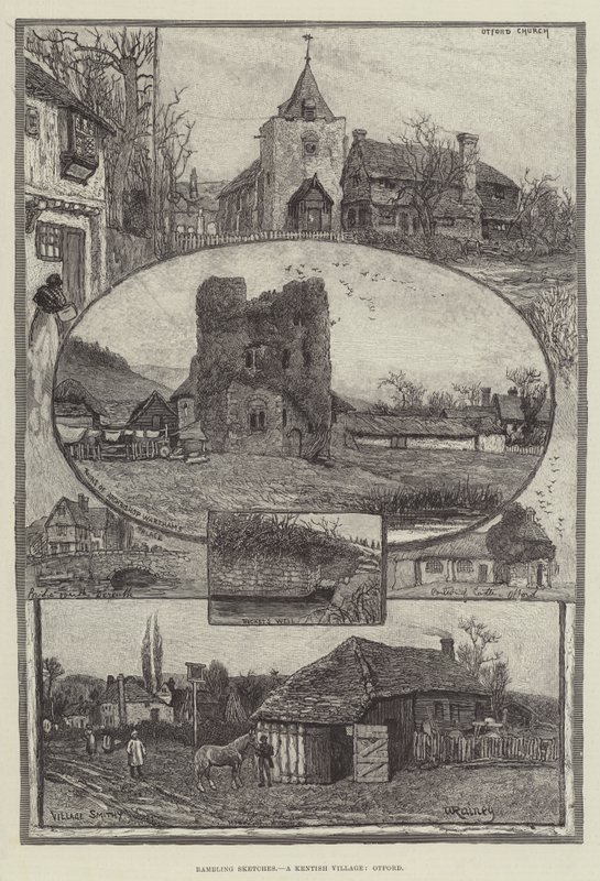 Rambling Sketches, a Kentish Village, Otford by William Rainey