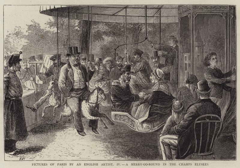 Pictures of Paris by an English Artist, IV, a Merry-go-Round in the Champs Elysees by William Ralston