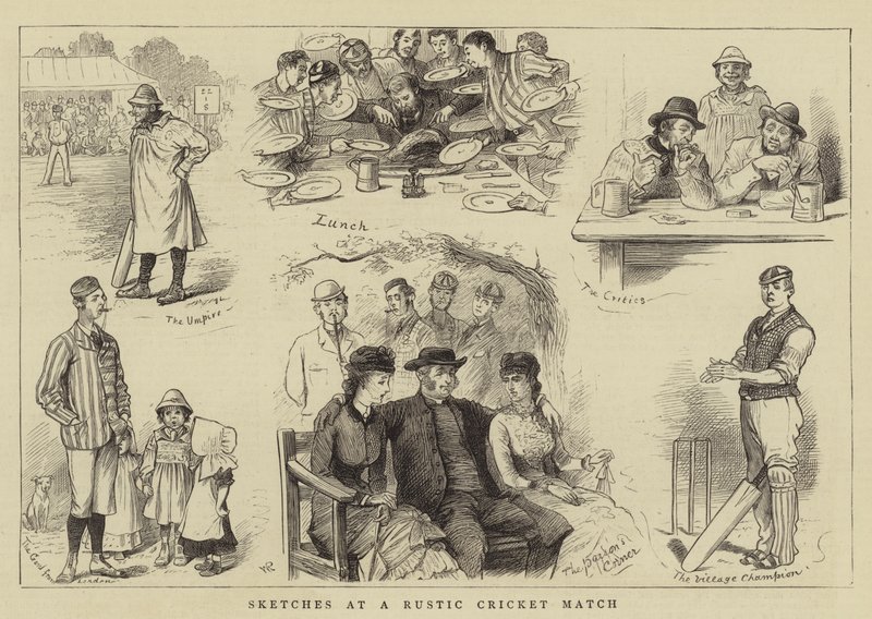Sketches at a Rustic Cricket Match by William Ralston