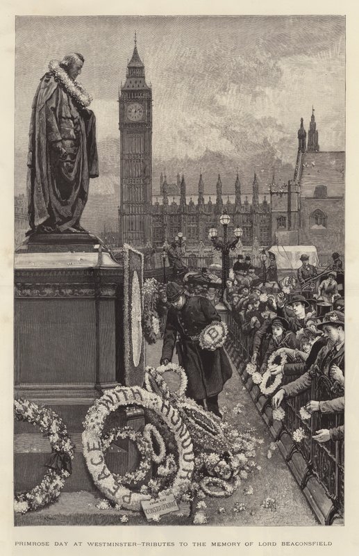 Primrose Day at Westminster, Tributes to the Memory of Lord Beaconsfield by William Small
