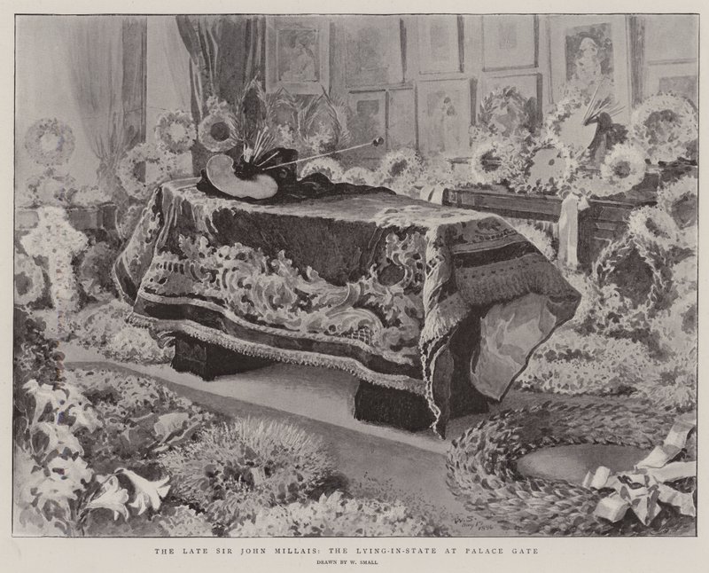 The Late Sir John Millais, the Lying-in-State at Palace Gate by William Small