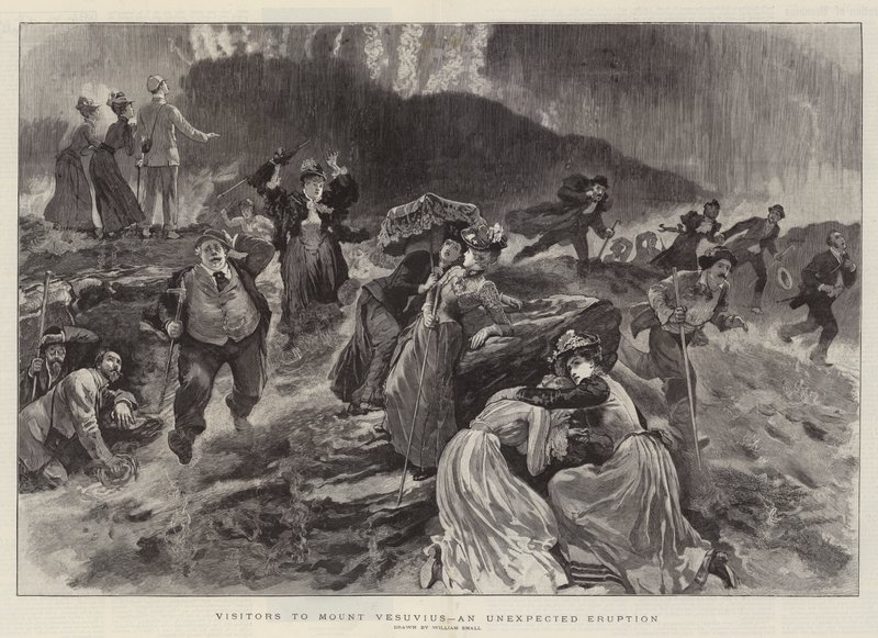 Visitors to Mount Vesuvius, an Unexpected Eruption by William Small