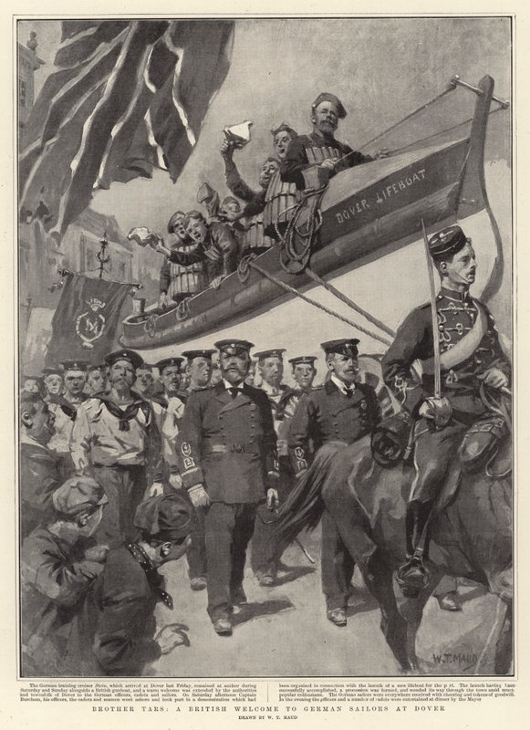 Brother Tars, a British Welcome to German Sailors at Dover by William T. Maud