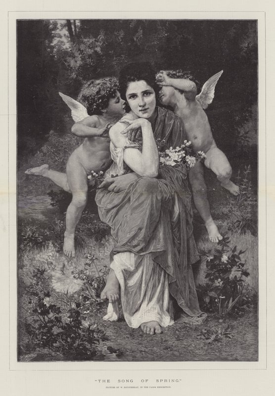 The Song of Spring, in the Paris Exhibition by William Adolphe Bouguereau