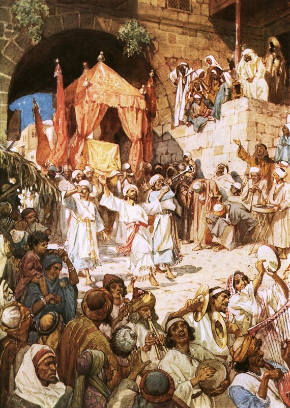 David bringing ark into Jerusalem by William Brassey Hole