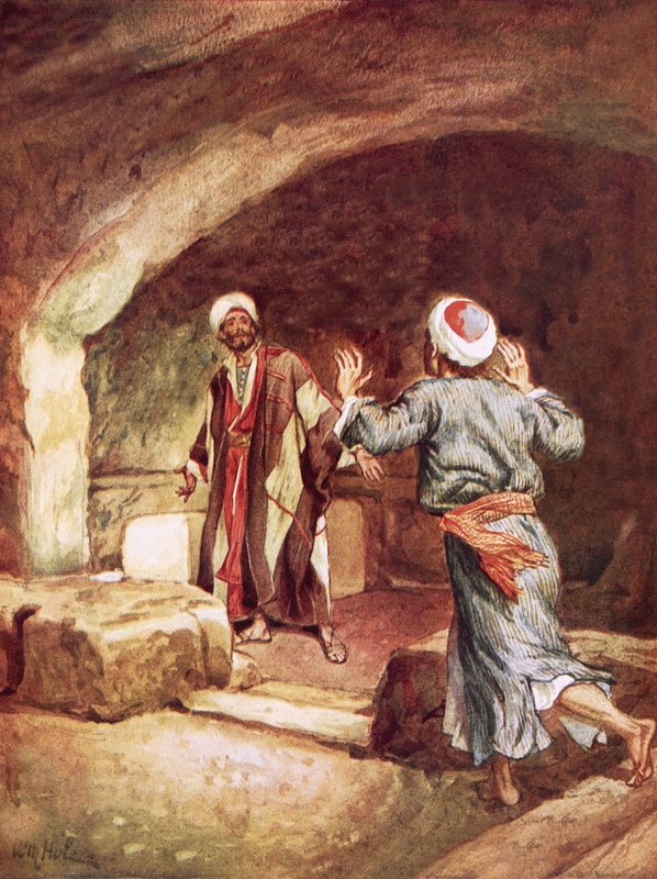 Peter and John in the Sepulchre by William Brassey Hole