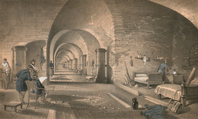 Interior of Fort Nicholas by William Crimea Simpson