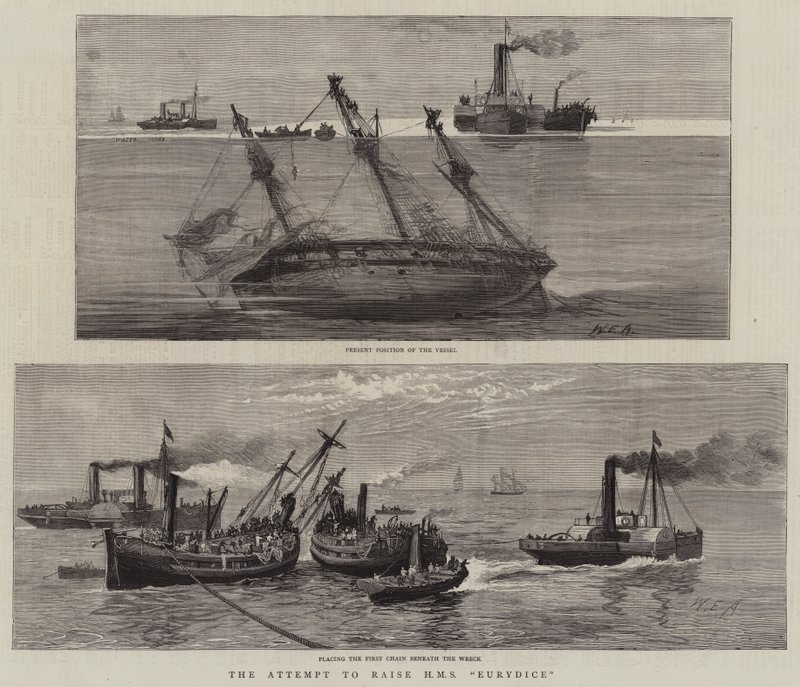 The Attempt to Raise HMS Eurydice by William Edward Atkins