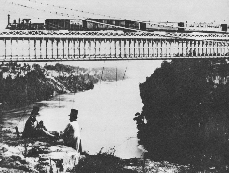 First railway bridge over Niagara by William England