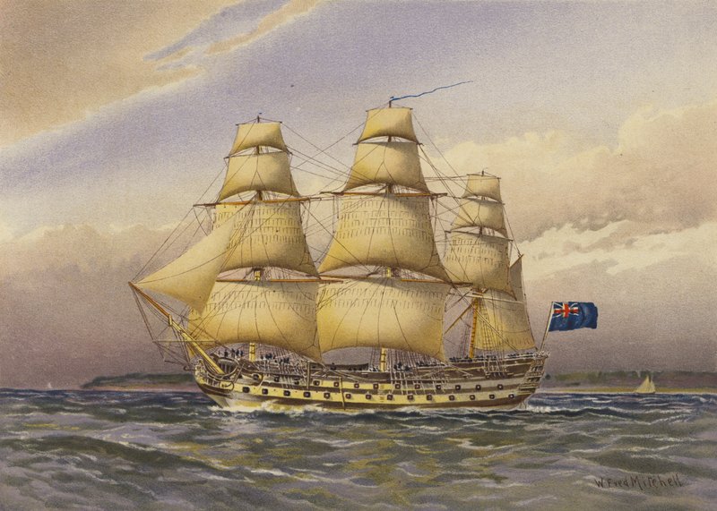 Battle Ship, About 1760 by William Frederick Mitchell