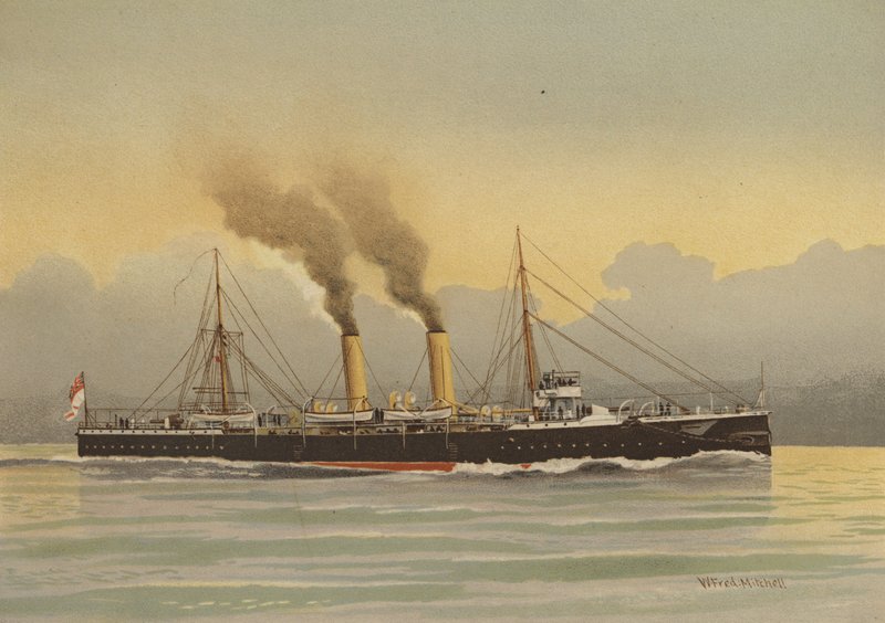 HMS Latona, 2nd Class Cruiser by William Frederick Mitchell