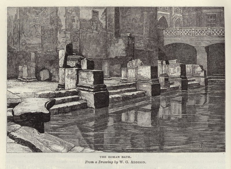 The Roman Bath in Bath by William Grylls Addison