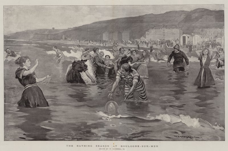 The Bathing Season at Boulogne-sur-Mer by William Hatherell