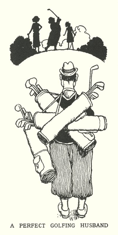 A Perfect Golfing Husband by William Heath Robinson