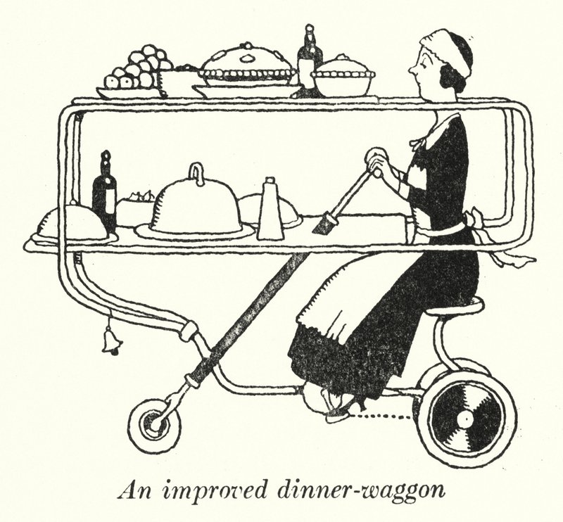 An Improved Dinner-Waggon by William Heath Robinson