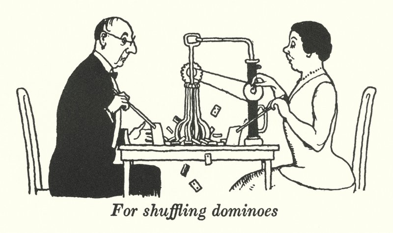 For Shuffling Dominoes by William Heath Robinson