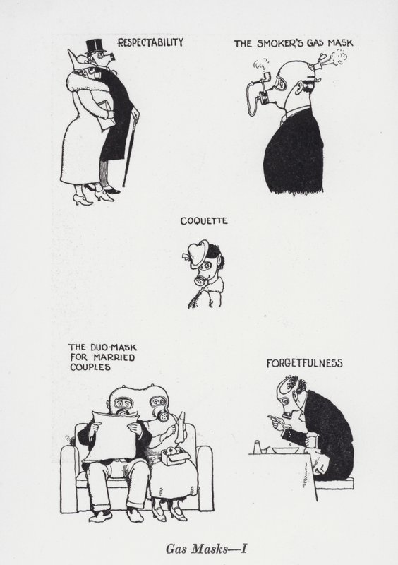 Gas Masks - I by William Heath Robinson