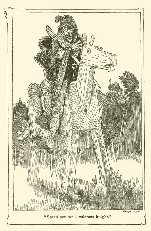 Illustration for Don Quixote by William Heath Robinson