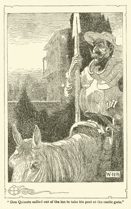Illustration for Don Quixote by William Heath Robinson
