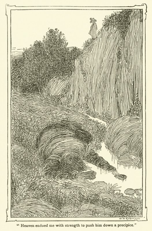 Illustration for Don Quixote by William Heath Robinson