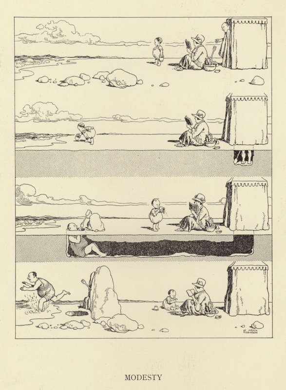 Modesty by William Heath Robinson