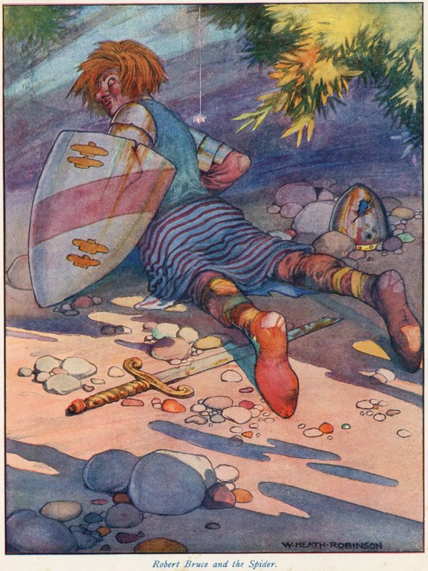 Robert Bruce and the Spider by William Heath Robinson