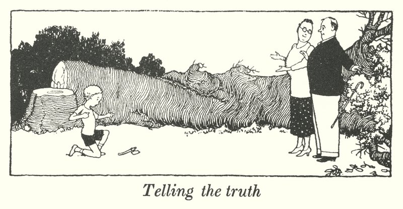 Telling the truth by William Heath Robinson