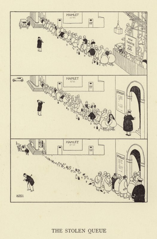 The Stolen Queue by William Heath Robinson