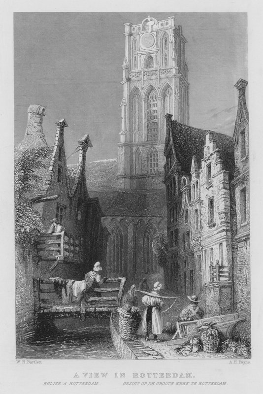 A View in Rotterdam by William Henry Bartlett