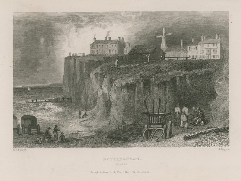General view of Rottingdean by William Henry Bartlett