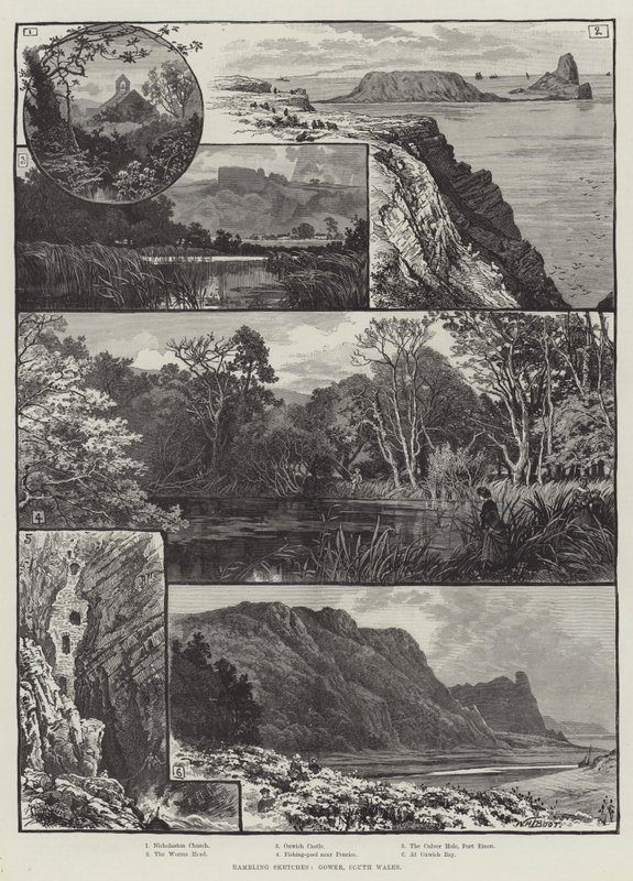 Rambling Sketches, Gower, South Wales by William Henry James Boot