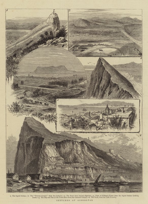 Sketches at Gibraltar by William Henry James Boot
